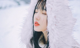 红色衣服雪景写真,浪漫冬日写真集